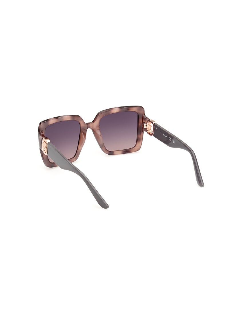 GUESS نظارات شمسية مربعة الشكل للنساء مع حماية من الأشعة فوق البنفسجية - GU0010355B52 - حجم العدسة: 52 مم - هافانا ملون - Image 3